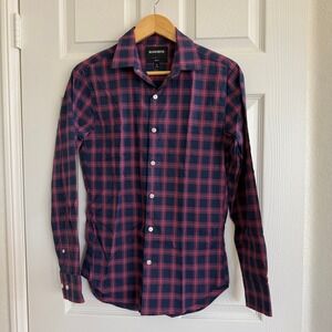 BONOBOS Slim Fit Plaid Button-Down Shirt XS